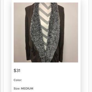Brand new fur lined cardigan